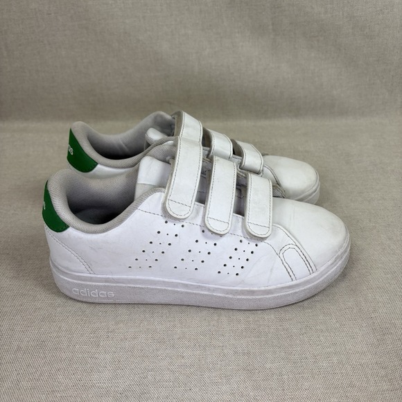 Adidas Kids Original Stan Smith Sneakers White With Green Accents Size 2 - Picture 4 of 8